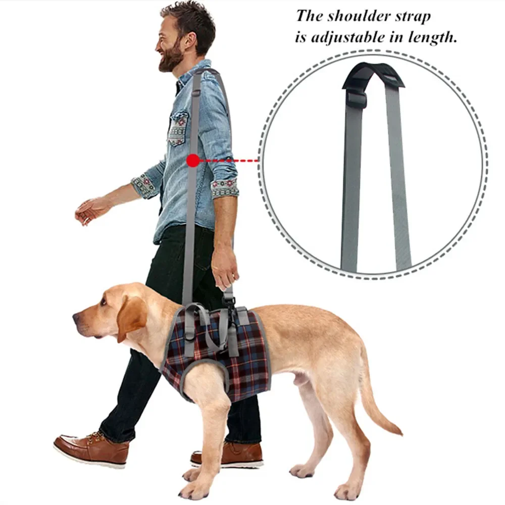 Adjustable Dog Support Harness for Front and Rear Legs Lifting Vest Rehabilitation for Old Dogs with Disabilities Pet Supplies