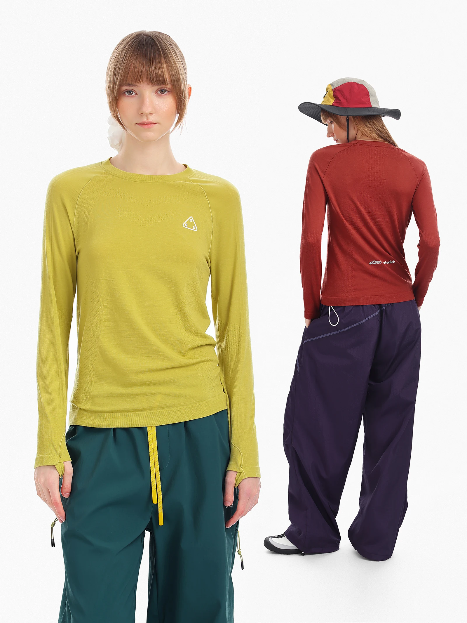 DSU Merino Wool Fitness T-Shirt Women's Long Sleeve Lightweight Breathable Quick Dry Antibacterial Comfortable Soft Sweat Abs...