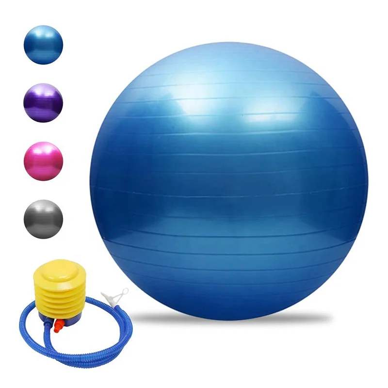 Factory Sale Fitness  Pilates Yoga Balance Ball 55cm 65cm 75cm Colorful Anti Burst Soft Exercise Gym Yoga Ball