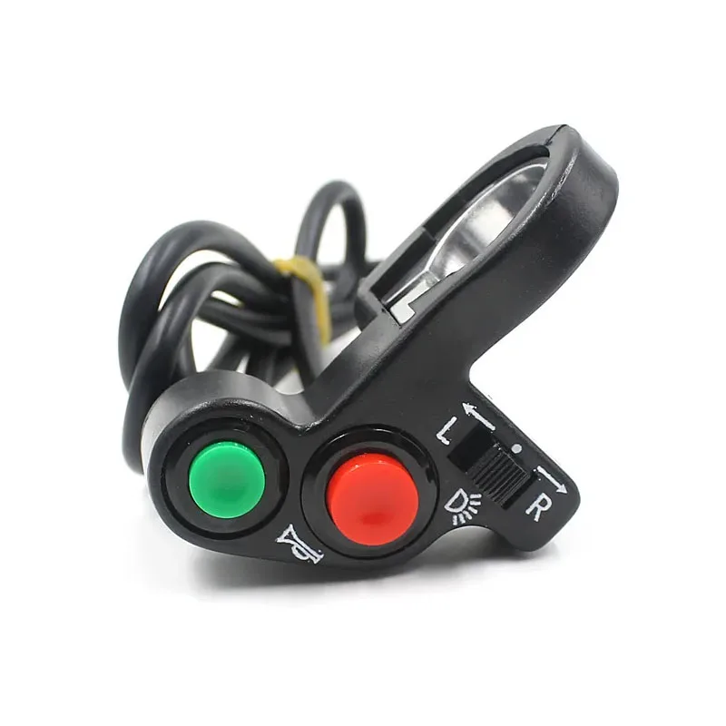 Klaxon de guidon pour moto et Scooter, 7/8 pouces, clignotants, interrupteur de contrôleur, pièces modifiées, interrupteur de guidon