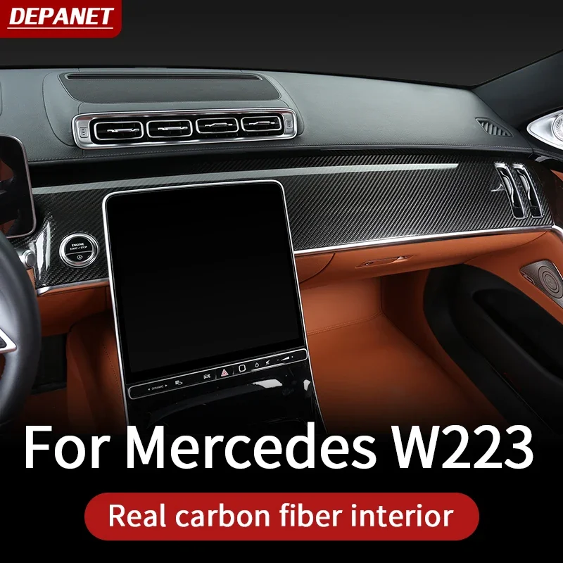 Real carbon fiber dashboard for 2021 Mercedes w223 S series 400 450 550 480 interior trim accessories