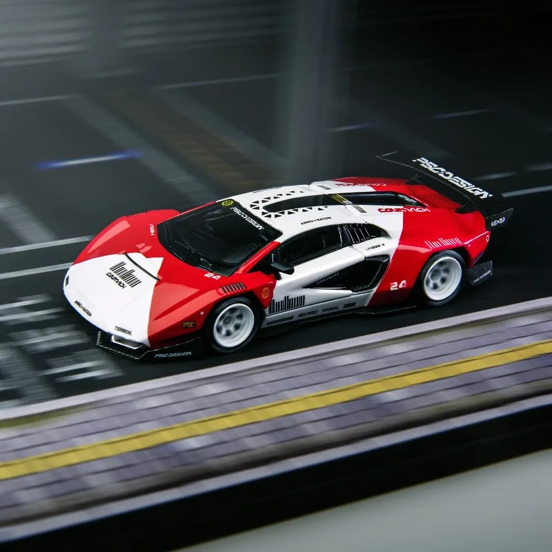 1:64 Countach V Marlboro، نموذج سيارة مصنوع من خليط معدني مصبوب، للمراهقين للعب معها، هدية للأولاد، ديكور للبالغين.