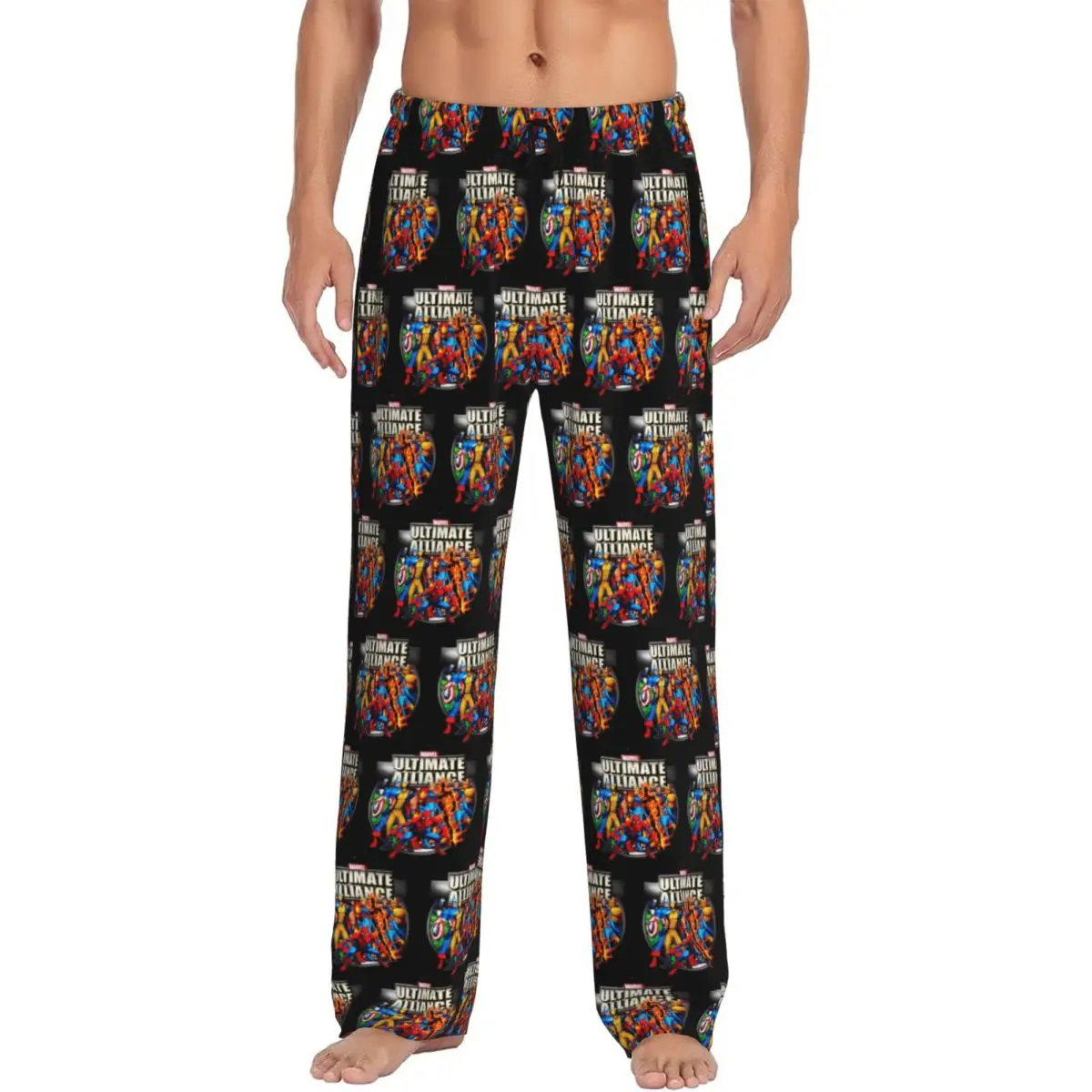 

Custom Print Men Superhero Spider Man Cartoon Pajama Pants Sleepwear Sleep Lounge Bottoms with Pockets