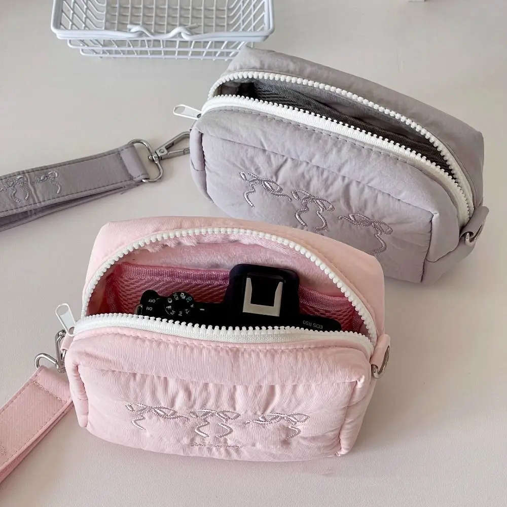 

С ремешком на молнии, браслет, кошелек, сумка, брелок с вышитым бантом, косметичка, кошелек для денег, сумка для губной помады, нейлоновый карман для монет