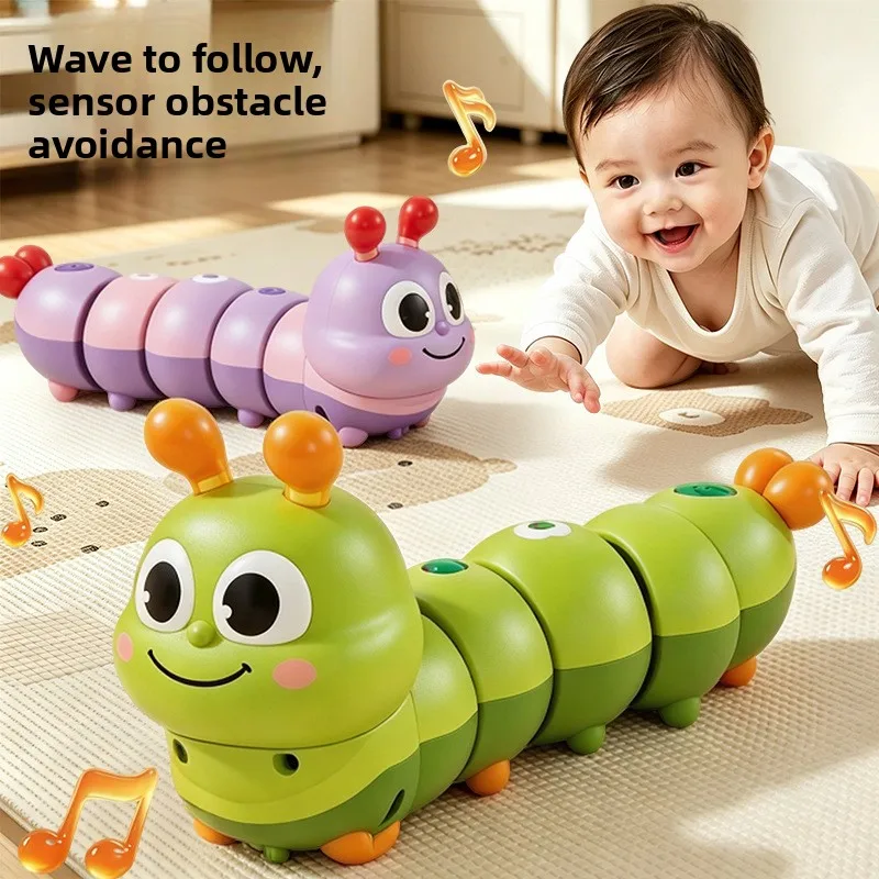 Electric Crawling Caterpillar Toy Wiggling Snake Sensory Induction Early Learning Educational Baby Toy Gift For Boys Girls Kids