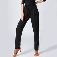 Latin Dance Pants Dance Suit Women New Bottom High Waist Women's Black Performance Line Costume Dance wear Bottoms Modern Use