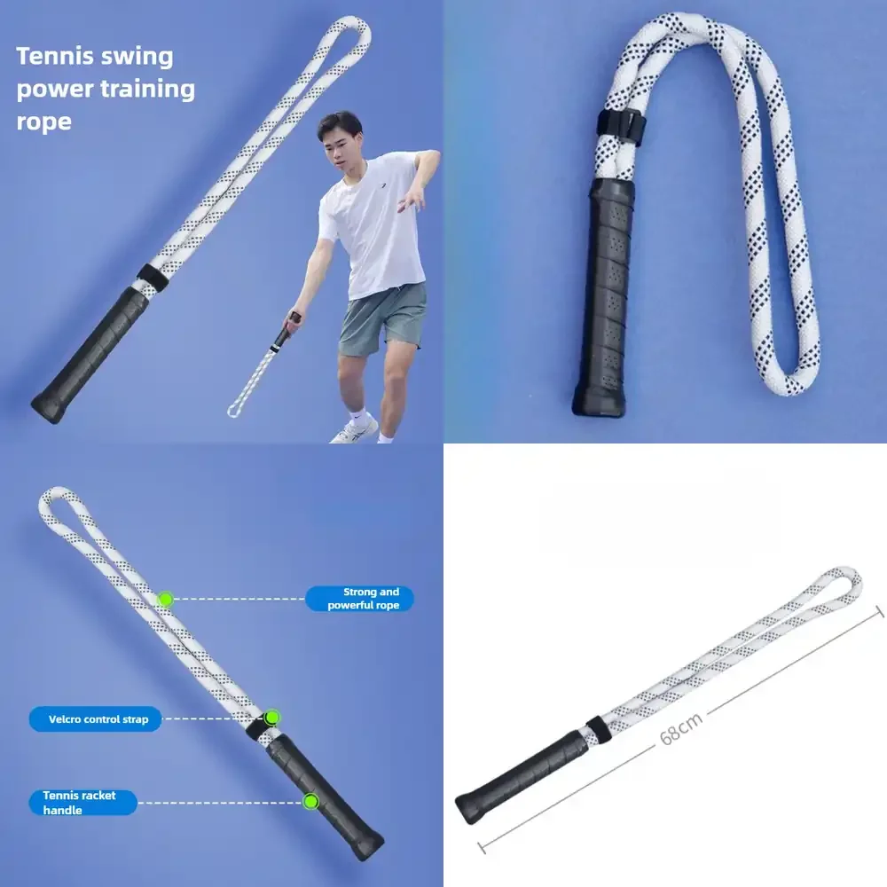 WAP01  Professional Tennis Swing Power Rope Beginner Practice Tennis Swing Trainer Portable Training Device Sturdy Sports