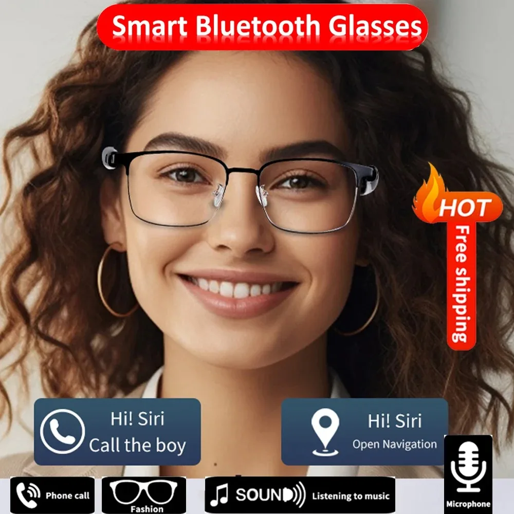 

Smart Glasses Metal Bluetooth Eyeglasses Christmas Gift Music Sunglasses Anti Blue Light Photochromic Lens Eyewear for Women Men