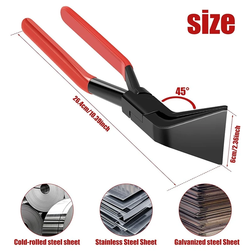 45° Manual Sealing Machine Metal Bending Pliers Metal Steel Plate Bending Machine Plate Hand Tools