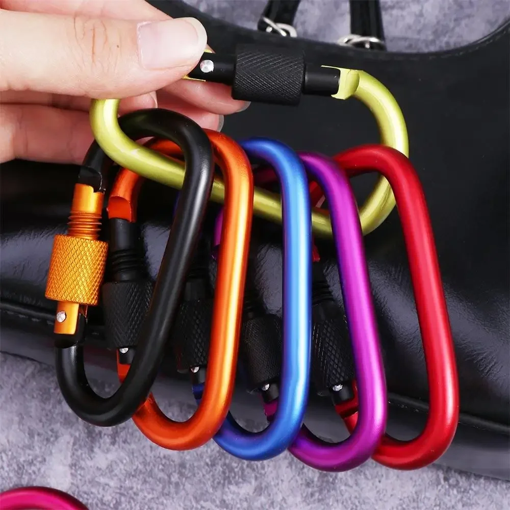 

D Shape Carabiners Paracord Carabiner Survival Buckle Carabiner Clip Fishing Carbin Buckle Tourist Hooks Water Cup Buckle