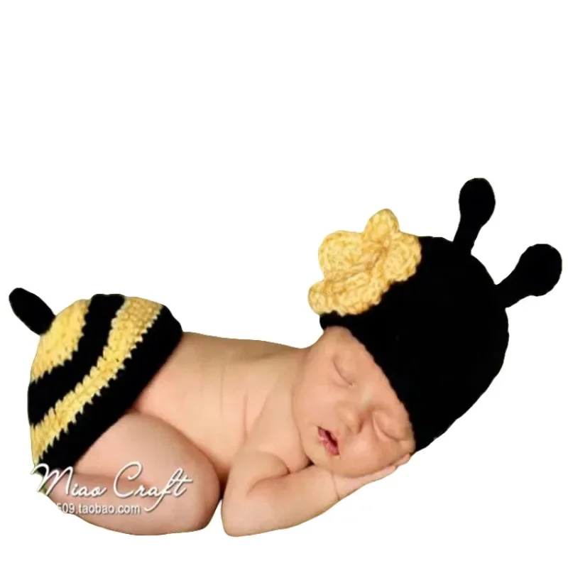 غزل الحياكة ملابس الطفل صور سبعة نجوم الخنفساء ليتل النحل ملابس الأطفال الطفل مائة يوم التصوير الملابس #6