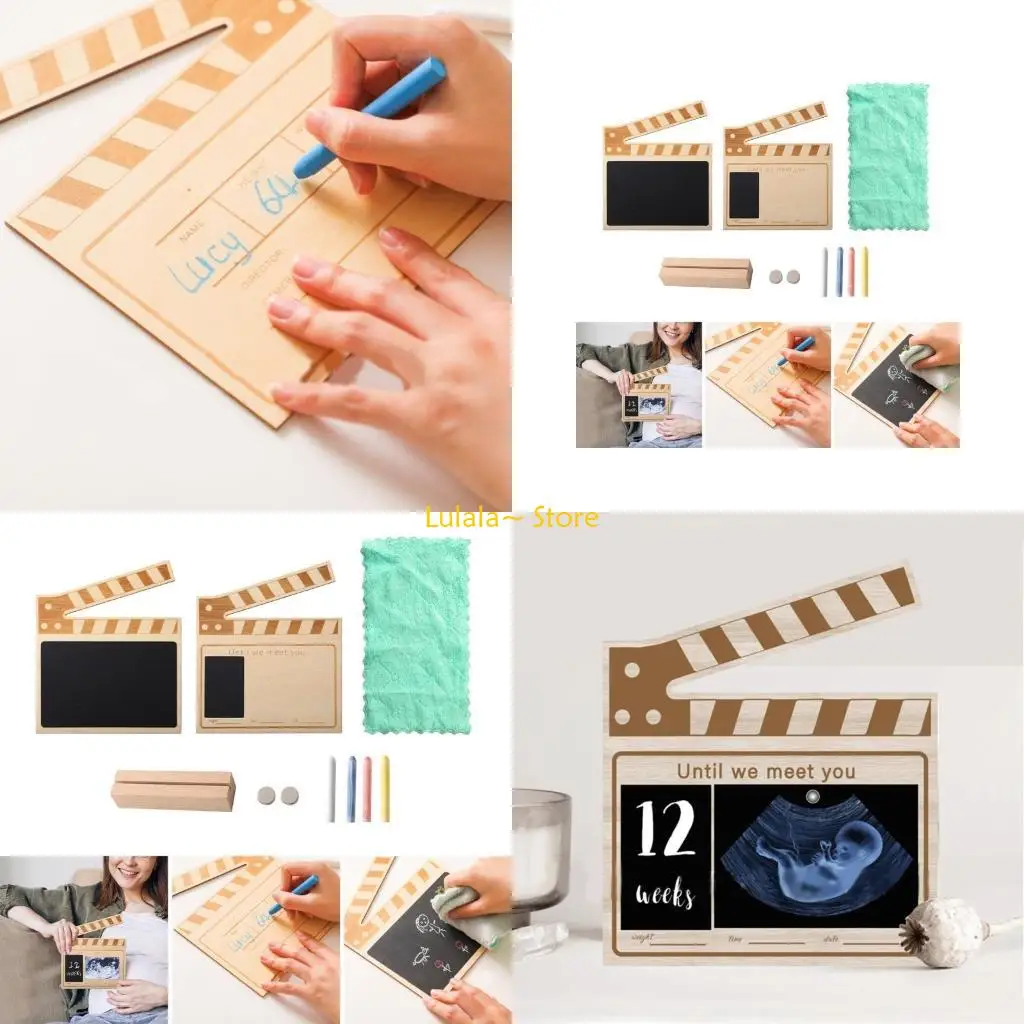 Y4QA Baby Shower Photo Frame Pregnancy Growth New Parents Gift