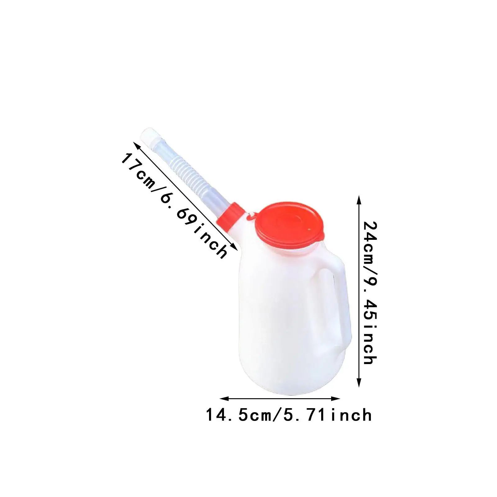 Oil Jug Measurement with Dustproof Cap with Spout Multipurpose Oil Dispenser