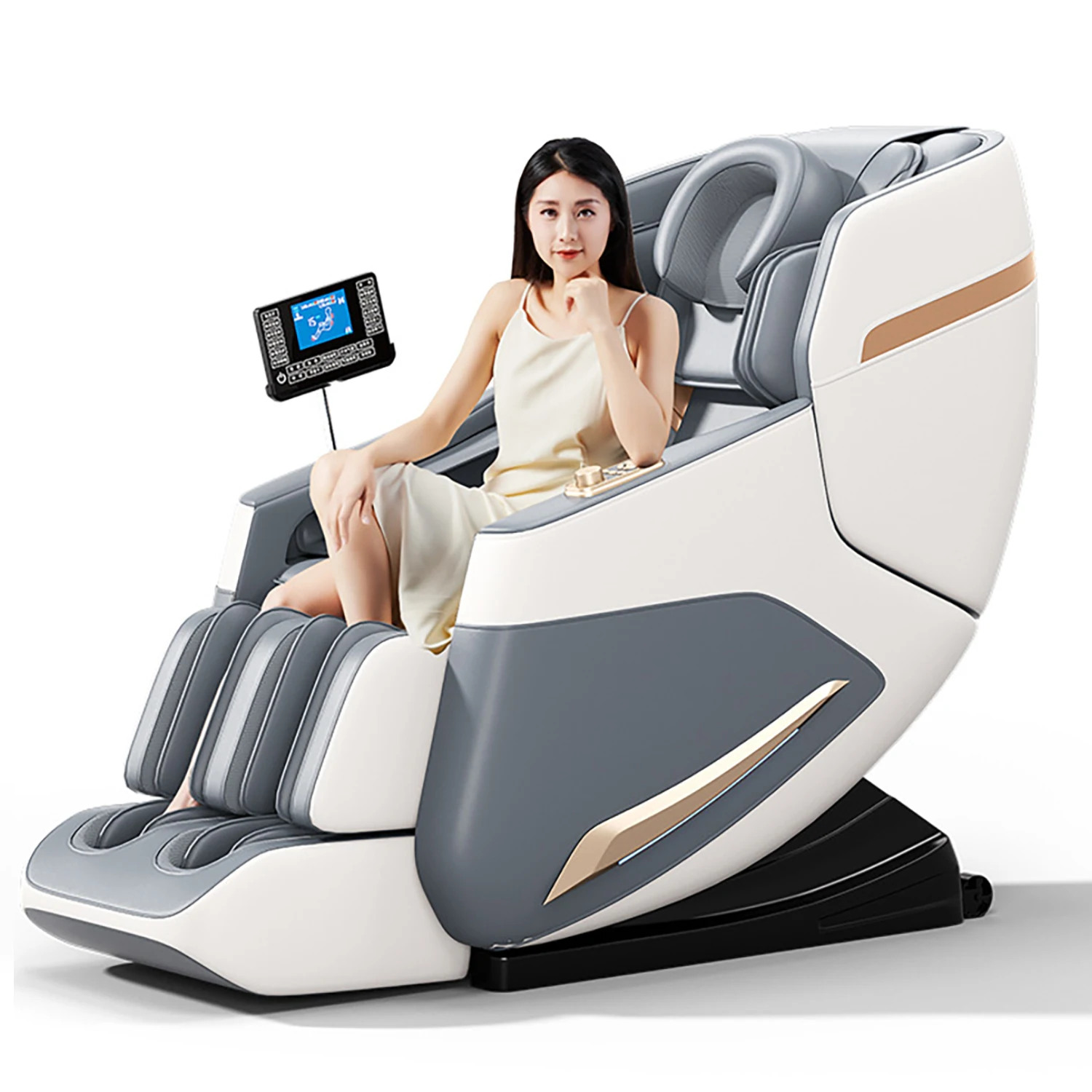 Massage Chair Full Body 8d Zero Gravity Luxury  Leathe  Electric 3D Spa Shiatsu Kneading Full Body Airbag Body Scan Sole  Chair