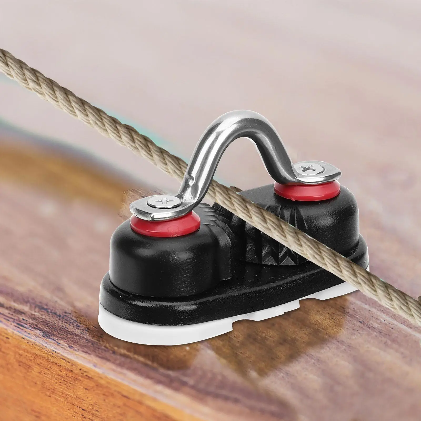 

Rope Grip Professional Cam Cleat Multi-use Ball Anti-wear Aluminum Alloy Metal Boat Miss Sailboat Rope Holder Grip Cam Cleat