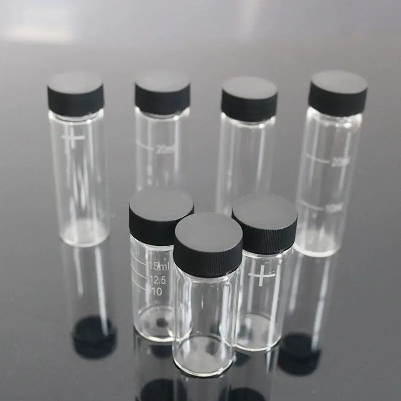 1Pc Laboratory Turbidity Meter Cuvette Bottle 25mm Dia 60/80/85mm Borosilicate Glass Sample Vial With Calibration Scale