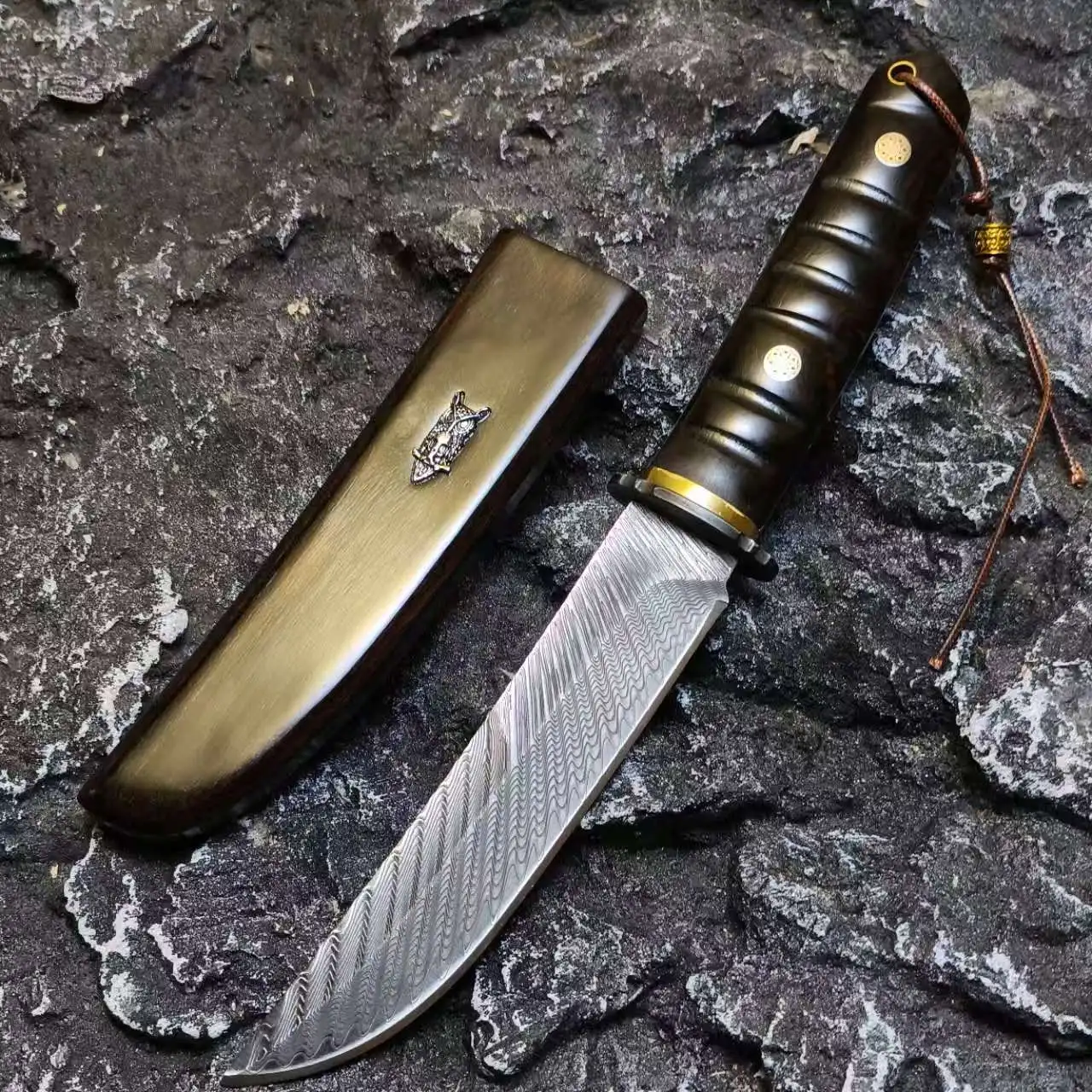 

New Damascus steel kitchen knife, professional Japanese kitchen knife 62HRC high-hardness boneless knife kitchen accessory knife