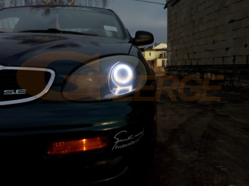 For Daewoo Leganza 1997 1998 1999 2000 2001 2002 2003 2004 Excellent Day Light Ultra Bright Cob Led Angel Eyes Kit Halo Rings