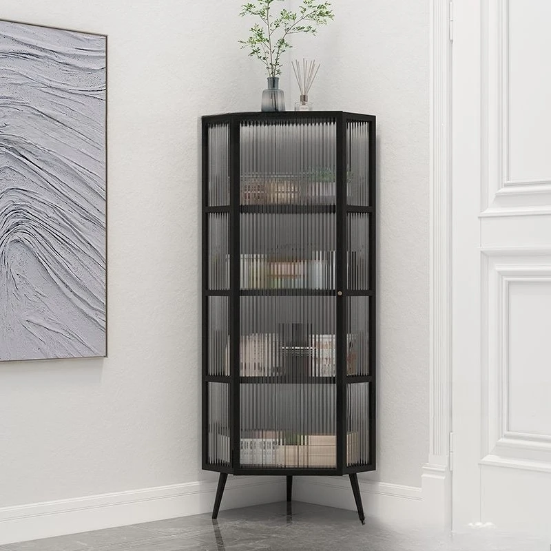 Light luxury corner corner simple modern locker triangular cabinet meal storage side cabinet wine cabinet living room