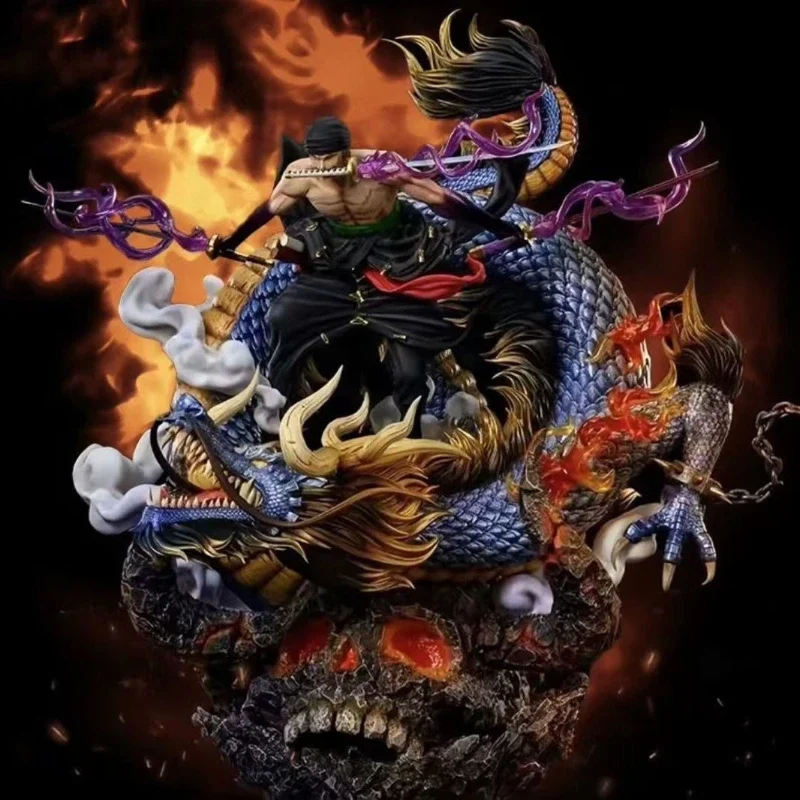 Figurine de dessin animé Roronoa Zoro VS Kaidou Battle GK, une pièce, modèle de Statue, jouets pour enfants, poupée, cadeaux, ornements de bureau