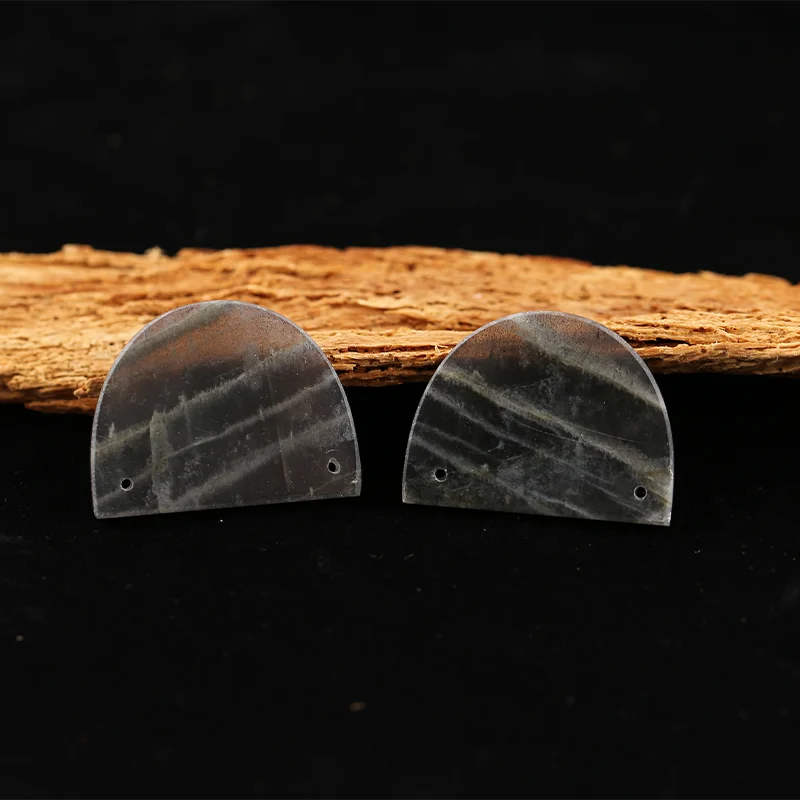 

B&F Handmade Labradorite Stone Pendants, Genuine Natural stones beads, Unique Stones for jewelry & DIY Earring Beads