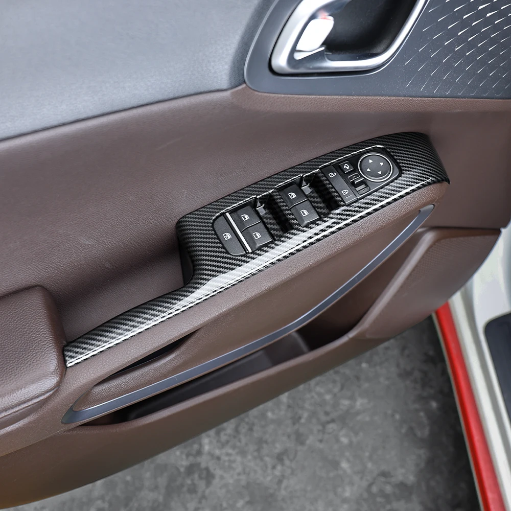 

For Kia Soul 2020-2025 Window Button Cover Car Door Armrest ABS Decal Panel Window Button Trim Interior Accessories LHD