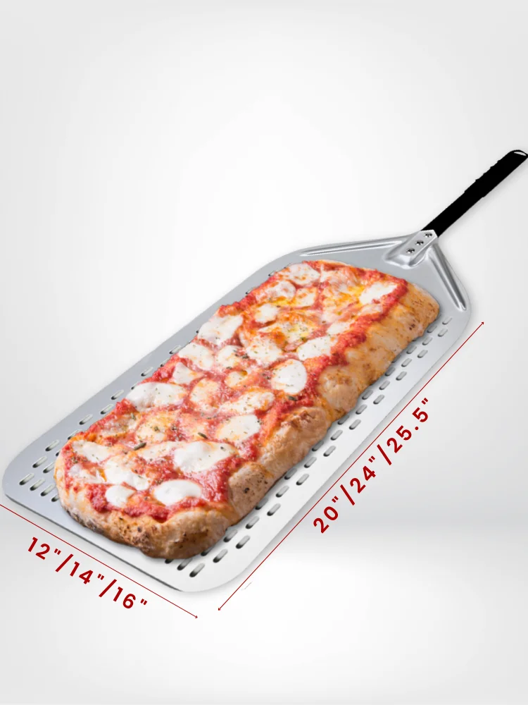 12 14 16 Inch Roman Style Pizza Peel Pizza Al Taglio Paddle Long Handle for Oven Turning Peel Kitchen Utensils Pizza Baking