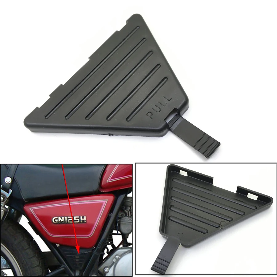 Yecnecty For Suzuki GS125 GN125 EN125 HJ125-7 HJ125K ABS Motorcycle Tool Box Side Lid Small Cap Motorbike Refit Parts Side Cover