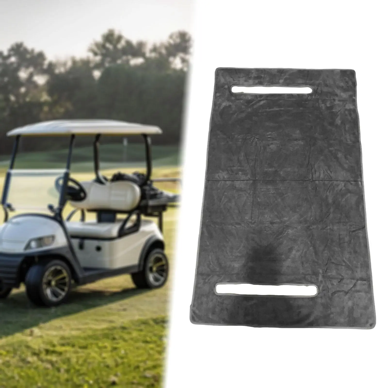 Golf Car Seat Cover Universal Size Soft Polyester Blanket Towel for Golfers Travel and Outdoor Play