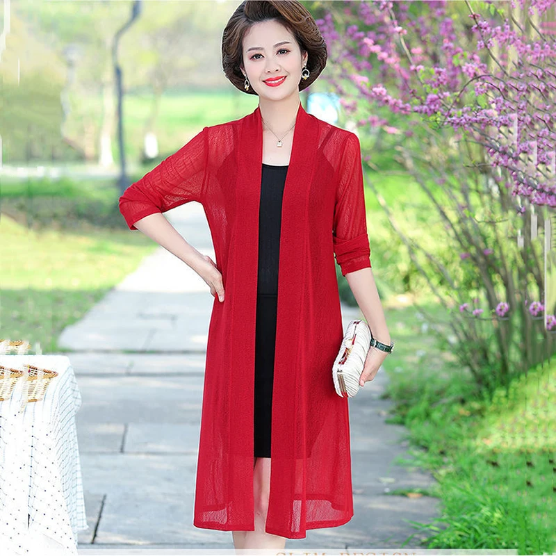 Shawl Women's Clothing 2022 New Fashion Wear Skirt Outer Shawl Spring And Summer Thin Coat Mid-length Female Sunscreen Uter Wear