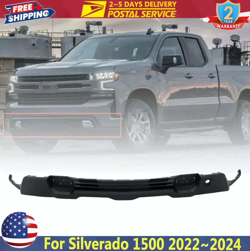 

Car Front Bumper Cover Fascia For Silverado 1500 2022 2023 2024 Front Bumper Lip Splitters Spoiler Front Bumper Chin Body Kit