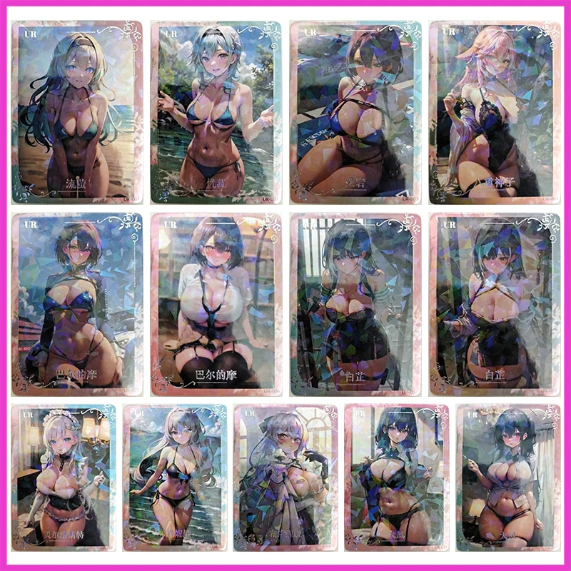 

Anime Goddess Story Rare UR Refraction Game Collectible Cards Firefly Eula Atago Yae Miko Toys for boys Christmas Birthday Gift