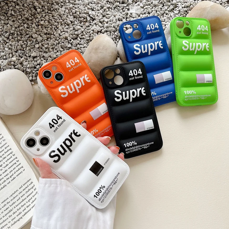 Funda de Moda Tipo Plumón para iPhone 17 Pro Max 16 15 14 Plus 13 12 11 XR Original Adorable Silicona 3