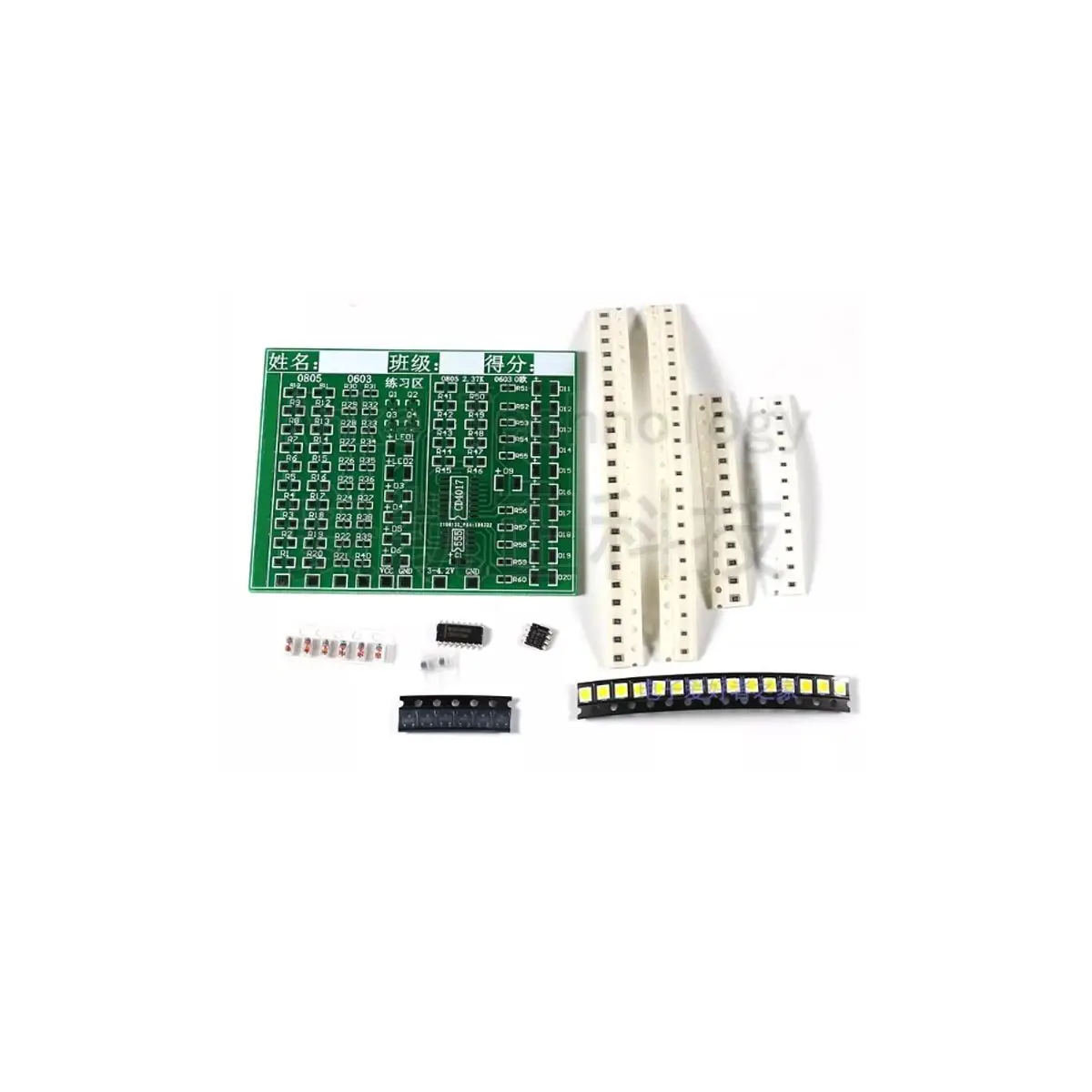 

(Запасные части) Компонентная плата SMD CD4017 Комплект для тренировки электрических навыков ходовых огней