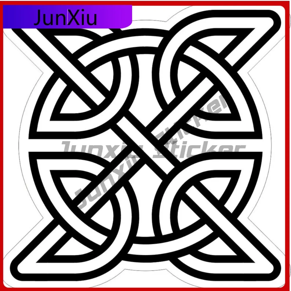 

Celtic Knot White Sticker Funny Funny Motorcycle Car Waterproof Body Decoration Vinyl Decal For Car Truck SUV Window Bumper