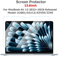 Protector de Pantalla de Vidrio Templado para MacBook Air de 13.6 Pulgadas, Modelos 2022-2026, A2681, A3113, A3420, A3240, Chip M2, M3, M4, M5
