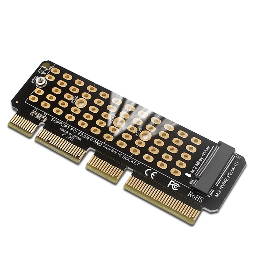 M.2 Nvme para Pcie 4.0 Riser Card, Pcie X16 X8 X4 Expansão Mkey, Suporta Servidor 1U