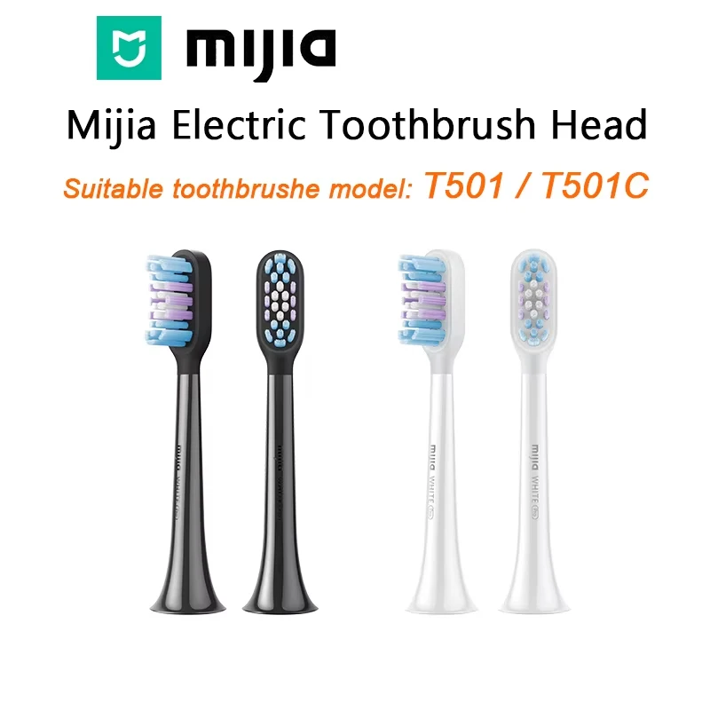 

Mijia Electric Toothbrush Head T501/T501C Full Effect Bright White Clean Caring Replace Teeth Toothbrush Heads 2/4 PCS
