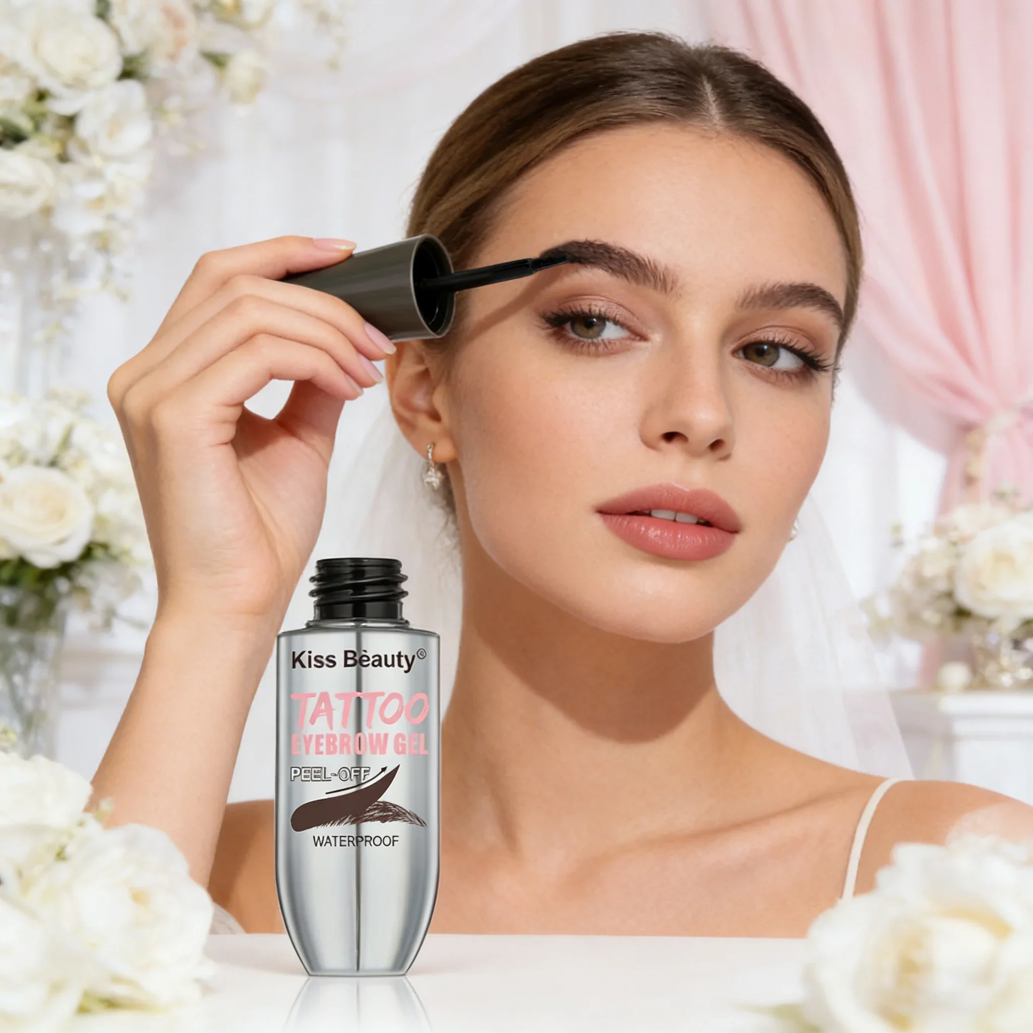 Bridal Wedding Eyebrow Tint Peel Off Gel Waterproof Long Lasting Natural Color Semi Permanent Makeup for Wedding Day