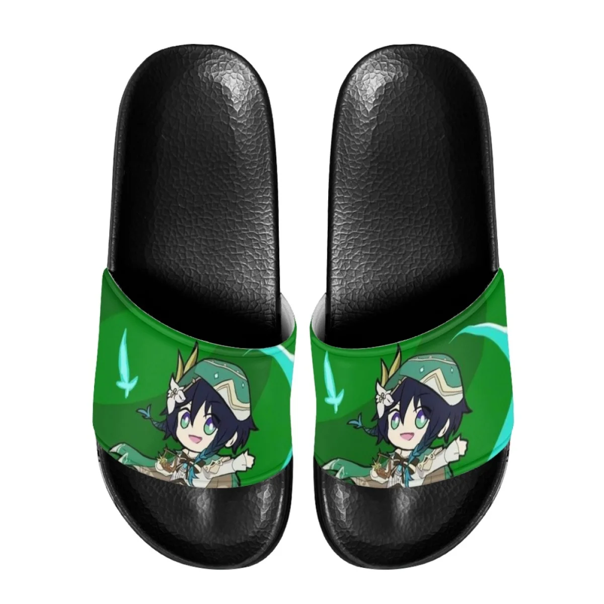 Summer Anime 3D Genshin Impact Slippers Bathroom Soft Sole Non-Slip Flip Flops Beach Slides cartoon Sandals Flats Outdoor New