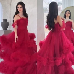 Customized Intricate Fashion Off-the-shoulder Ball gown Quinceanera Dress Layered Fold Sweep/Brush Skirts Net/Tulle Evening