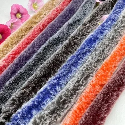 10m Artificial Rabbit Fur Ribbon Multicolor for Trim Clothes Accessory Faux Fur Strips Coat Hood DIY Fluffy Garment Decoration