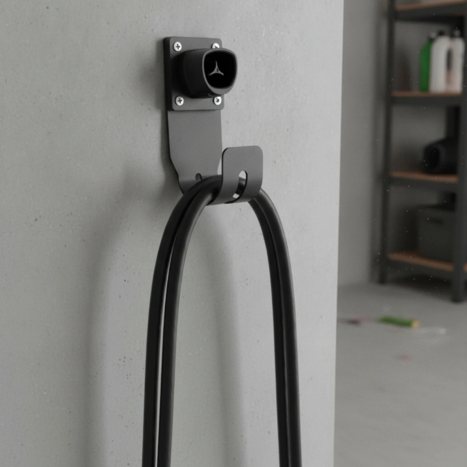 EV Charger Holder with Cable Hook Compact Charging Holder Dock Heavy-Duty Organizer Long-Lasting for Electric Vehicle Drivers