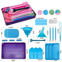 Diamond painting tool accessories, dot drilling tools, bead storage container, bead organizer box, clay kit, cross stitch kit