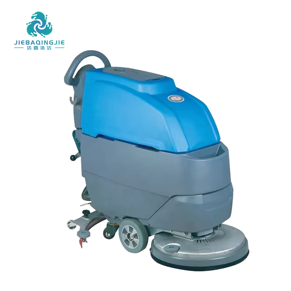 Automatic 550W Floor Scrubber Self-Propelled Floor Electric Wet And Dry Cleaning Machine Scrubber For Home Office Commercial