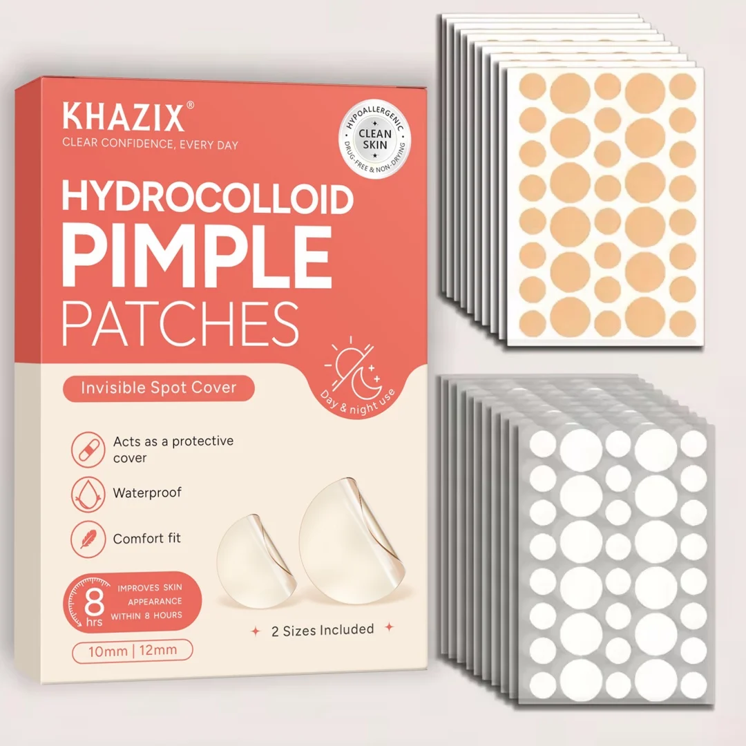 360/720Pcs Hydrocolloid Facial Skin Care Patches, Mixed Sizes, Nude & Clear Invisible Stickers, Waterproof, Day Night Use