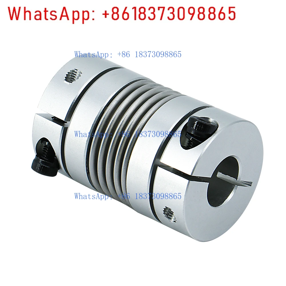 LB D32L48 Hole Diameter 6-15 Bellows Coupling Aluminum Alloy Encoder Step Servo Motor Screw  Elastic Flexible Coupling Cnc
