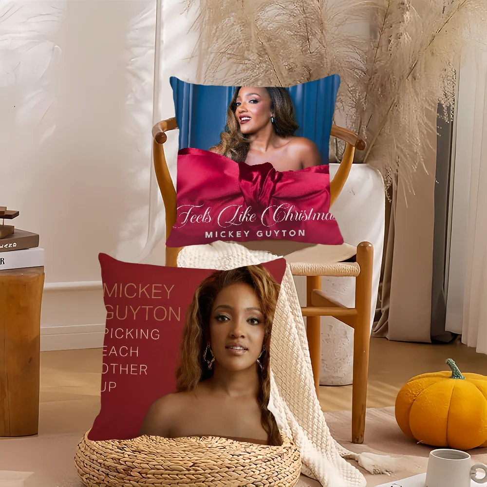 

Singer Mickey Guyton Pillow Case Home Decoration Cushion Cover Suitable For Bedroom Car Office Sofa