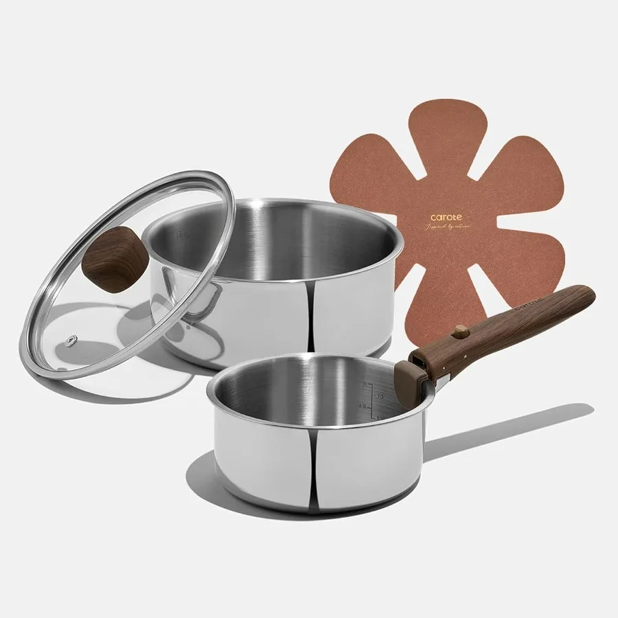 

Набор противень из нержавеющей стали, 5 шт., со съемной ручкой для индукционной варочной панели, в комплект входят кастрюли 1,5QT 2QT с крышками, нетоксичный комплект