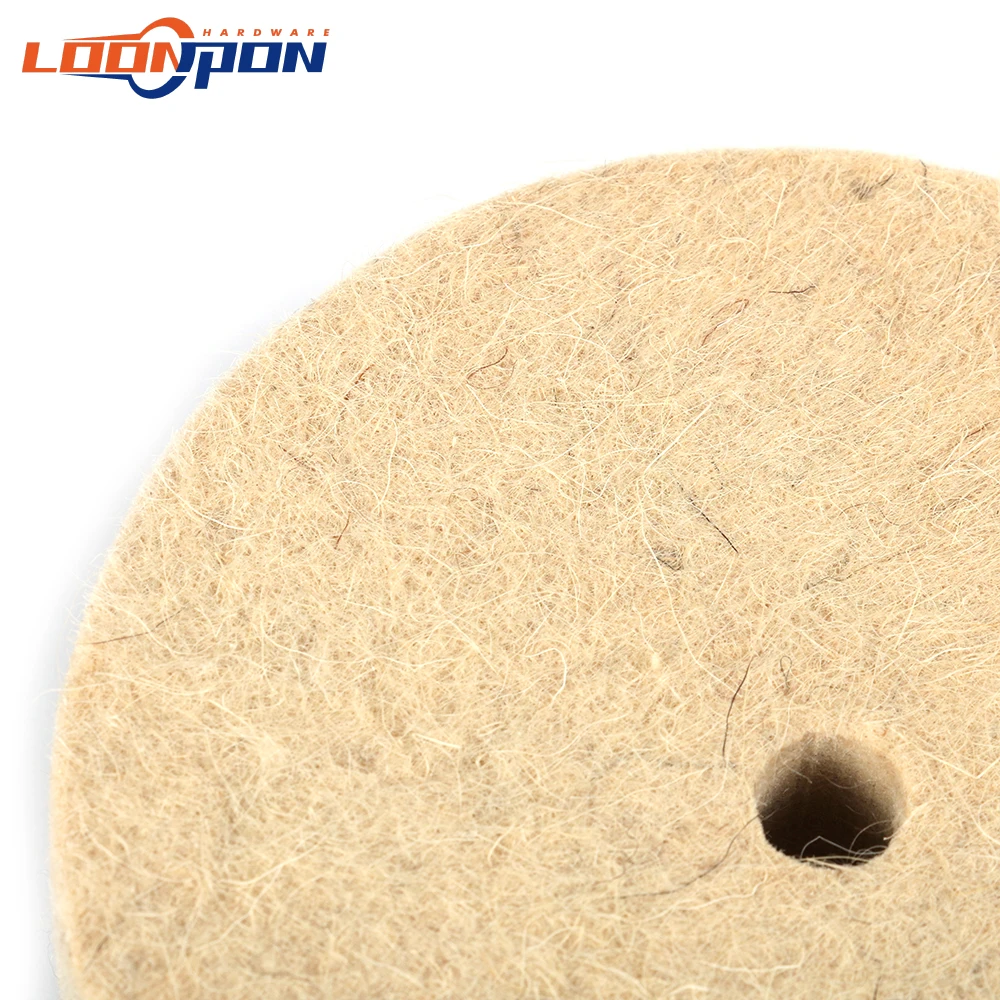 Loonpon 75-150mm Wolle Polieren Rad Polieren Pads Winkel Grinder Rad Filz Polieren Disc Für Jade Metall Glas marmor Keramik